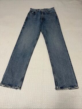 Women’s Agolde 90’s Pinch Waist High Rise Straight Leg Medium Wash Jeans Size 25